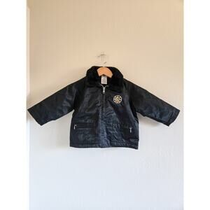 2T XXS Warner Bros Vintage Winter Tweety Bird Black Coat